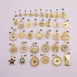 18K Gold Filled Evil Eye Charms Hamsa Hand of Fatima Charm