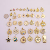 18K Gold Filled Evil Eye Charms Hamsa Hand of Fatima Charm