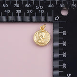 Ancient coin charm roman greek coin charm 18k Gold Filled charm bar charms for bracelets and necklaces minimalist cz pave silver