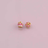 Enamel crown charm 18k Gold Filled charm bar charms for bracelets and necklaces minimalist cz pave silver for jewelry making diy