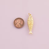Fish charm 18k Gold Filled charm bar charms for bracelets and necklaces minimalist cz pave silver for jewelry making diy