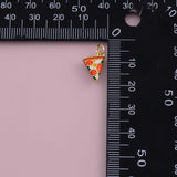 Pizza charm 18k Gold Filled charm bar charms for bracelets and necklaces minimalist cz pave silver for jewelry making diy