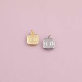 Angel Number 1111 11:11 charm 18k Gold Filled charm bar charms for bracelets and necklaces minimalist cz pave silver for jewelry making diy