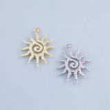 Sun charm 18k Gold Filled charm bar charms for bracelets and necklaces minimalist cz pave silver for jewelry making diy