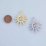Sun charm 18k Gold Filled charm bar charms for bracelets and necklaces minimalist cz pave silver for jewelry making diy