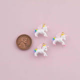 Unicorn pegasus charm enamel charm 18k Gold Filled charm bar charms for bracelets and necklaces minimalist cz pave silver for jewelry making