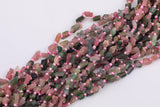 Natural Watermelon Tourmaline Freeform Nugget Beads about 6x7mm or 5x6mm Natural Untreated