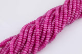 Deep Lilac Fuchsia Purple Jade Beads Roundel 8mm - Full Strand 15.5 inch Strand AAA Quality Smooth