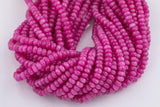 Deep Lilac Fuchsia Purple Jade Beads Roundel 8mm - Full Strand 15.5 inch Strand AAA Quality Smooth