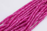 Deep Lilac Fuchsia Purple Jade Beads Roundel 8mm - Full Strand 15.5 inch Strand AAA Quality Smooth