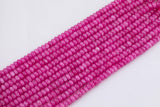 Deep Lilac Fuchsia Purple Jade Beads Roundel 8mm - Full Strand 15.5 inch Strand AAA Quality Smooth