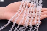 Natural Quartz Clear Quartz Beads Crystal Freeform Raw Nugget Quartz Beads 15.5" Strand Smooth - Looks like Herkimer Diamonds about 6x15mm