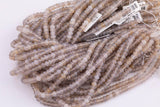 Natural Gray Agate Beads 6mm Roundel Rondelle Translucent Beads 15.5" Strand Smooth