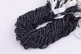 Natural Black Spinel Cube Beads 3mm Beads 15.5" Strands Diamond Cut