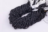 Natural Black Spinel Cube Beads 3mm Beads 15.5" Strands Diamond Cut