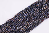 Natural Sapphire Beads Cube Shaped Beads 4mm Beads 15.5" Strands Real Sapphire Untreated Diamond Cut