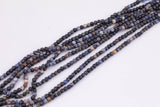 Natural Sapphire Beads Cube Shaped Beads 4mm Beads 15.5" Strands Real Sapphire Untreated Diamond Cut