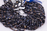 Natural Sapphire Beads Cube Shaped Beads 4mm Beads 15.5" Strands Real Sapphire Untreated Diamond Cut
