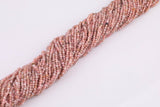 Natural Rhodochrosite Beads 2mm Diamond Cut Round Beads 15.5" Strands