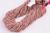 Natural Rhodochrosite Beads 2mm Diamond Cut Round Beads 15.5" Strands