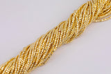 Gold Hematite Cube Beads 3mm 4mm Very Nice Color Beads 15.5" Strands