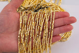 Gold Hematite Cube Beads 3mm 4mm Very Nice Color Beads 15.5" Strands