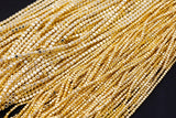 Gold Hematite Cube Beads 3mm 4mm Very Nice Color Beads 15.5" Strands