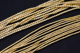 Gold Hematite Cube Beads 3mm 4mm Very Nice Color Beads 15.5" Strands