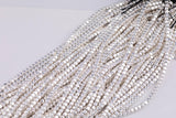 Silver Hematite Cube Beads 3mm 4mm Very Nice Color Beads 15.5" Strands