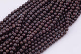 Natural Red Garnet Beads 8mm Round Smooth Beads 15.5" Strands