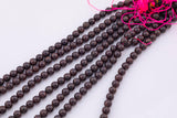 Natural Red Garnet Beads 8mm Round Smooth Beads 15.5" Strands