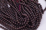 Natural Red Garnet Beads 8mm Round Smooth Beads 15.5" Strands