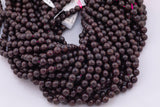 Natural Red Garnet Beads 8mm Round Smooth Beads 15.5" Strands