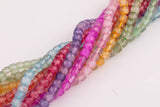 Fire Quartz Beads 10mmBarrel Roundel Shaped Smooth Beads 15.5" Strands Fuchsia Hot Pink Green Red Orange Yellow Blue Purple Cracked Quartz