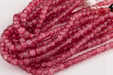 Fire Quartz Beads 10mmBarrel Roundel Shaped Smooth Beads 15.5" Strands Fuchsia Hot Pink Green Red Orange Yellow Blue Purple Cracked Quartz