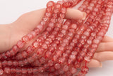 Fire Quartz Beads 10mmBarrel Roundel Shaped Smooth Beads 15.5" Strands Fuchsia Hot Pink Green Red Orange Yellow Blue Purple Cracked Quartz