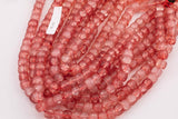 Fire Quartz Beads 10mmBarrel Roundel Shaped Smooth Beads 15.5" Strands Fuchsia Hot Pink Green Red Orange Yellow Blue Purple Cracked Quartz