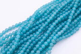 Aquamarine Jade Beads 8mm Smooth Round 15.5" Loose Beads