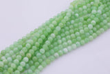 Natural Green Jade Beads 6mm 8mm Smooth Round 15.5" Loose Beads