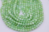 Natural Green Jade Beads 6mm 8mm Smooth Round 15.5" Loose Beads