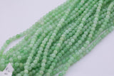 Natural Green Jade Beads 6mm 8mm Smooth Round 15.5" Loose Beads