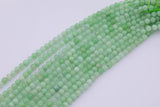 Natural Green Jade Beads 6mm 8mm Smooth Round 15.5" Loose Beads