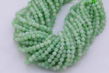Natural Green Jade Beads 6mm 8mm Smooth Round 15.5" Loose Beads