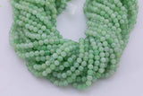 Natural Green Jade Beads 6mm 8mm Smooth Round 15.5" Loose Beads