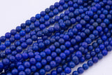 Royal Navy Blue Jade Beads 8mm 10mm Smooth Round 15.5" Loose Beads Dyed Jade