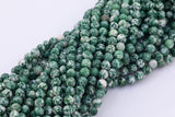 Mossy Agate Jade Beads 8mm Smooth Round 15.5" Loose Beads Dyed Jade