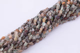 Natural Green Phantom Quartz Freeform Nugget Beads about 7-8mm Heishi Roundel Smooth Round 15.5" Loose Beads Natural Untreated