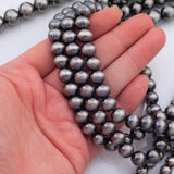 Navajo Pearl Hematite Beads 8mm 10mm 12mm Natural Untreated 15.5" Strands Natural Hematite Loose Bead