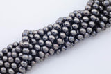 Navajo Pearl Hematite Beads 8mm 10mm 12mm Natural Untreated 15.5" Strands Natural Hematite Loose Bead
