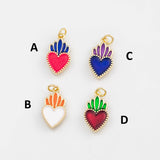 18K Gold PVD Sacred heart Charm Selection - Tarnish Resistant